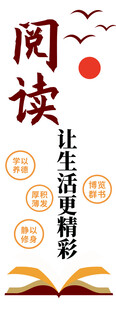 阅览室 校园文化墙