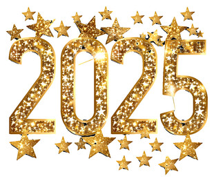 2025蛇年数字创意卡通