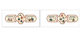以食会友餐饮文化墙