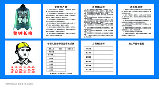 六排二图 安全着装 环境保护牌