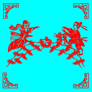 鹊桥会剪纸