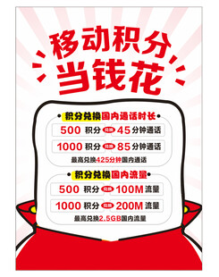 积分当钱花展架图片