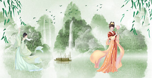 古风山水画