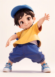 3D跳舞儿童