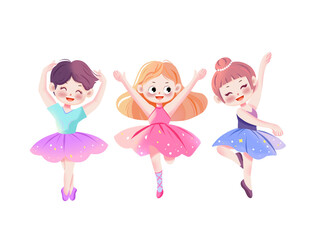 舞蹈儿童插画
