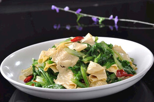 白菜炒豆皮