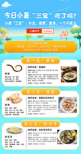 小暑24节气养生饮食海报