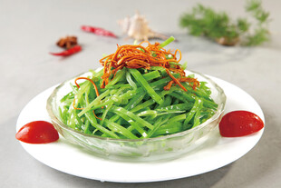 虫草花拌芥兰豆