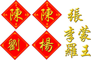姓氏牌匾样版