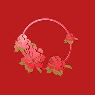 花卉底纹边框 