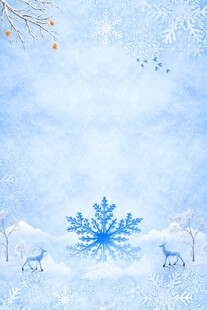 冬天雪花氛围背景