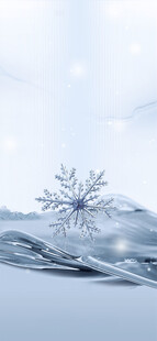 冬天雪花氛围背景