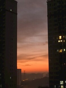 早晨的霞光