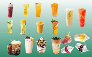 免扣奶茶果茶素材
