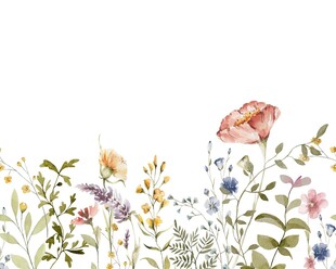 水彩花