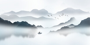 水墨山水背景