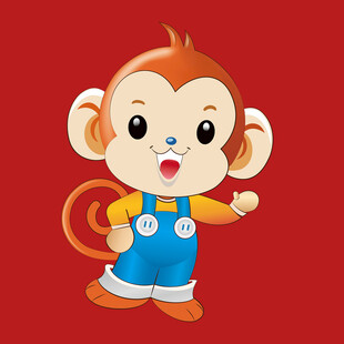 手绘卡通小猴 