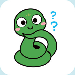 小青蛇可爱表情包插画卡通