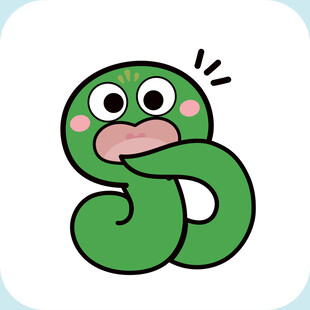 小青蛇表情包插画卡通