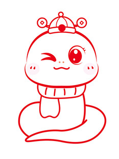 蛇宝宝插画卡通