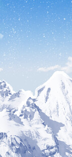 冬天雪山背景