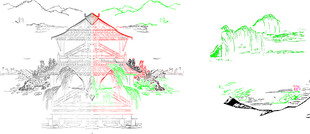 山水水墨画