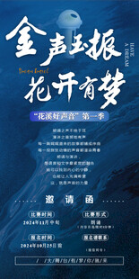 播音主持朗诵比赛海报
