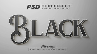 3D立体可编辑字体样机