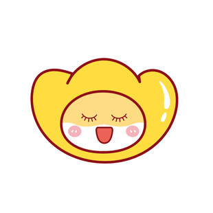 蛇宝宝水果头套卡通插画