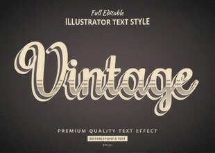 复古城市风格EPS字体样机