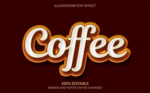 咖啡风格EPS字体样机