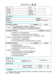 个人简历模板 