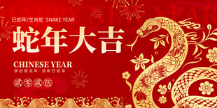 蛇年展板