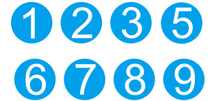 圆形数字 标签