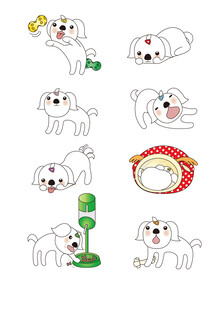 卡通动物狗