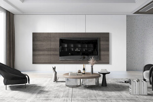 电视机满墙柜客厅装饰现代简约风