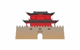 荆州城插画
