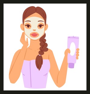 美容护肤女孩 