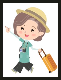 旅游旅行女孩 