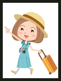 旅游旅行女孩 
