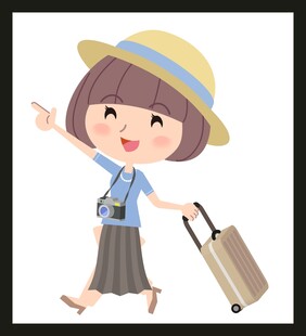 旅游旅行女孩 