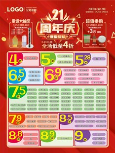 21周年庆DM折扣专版品类打折