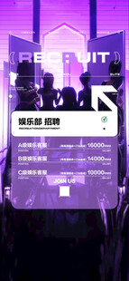酒吧招聘海报