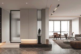 鞋柜玄关入户大门高级感全屋定制