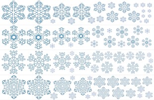 圣诞雪花窗花贴纸圣诞素材