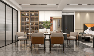 现代简约高级感新中式复古风客厅