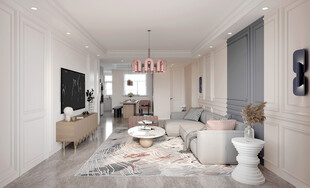 现代简约高级感新中式复古风客厅