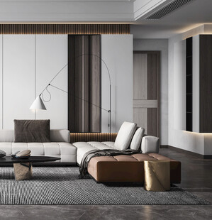 现代简约高级感新中式复古风客厅