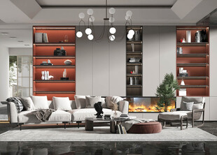 现代简约高级感新中式复古风客厅