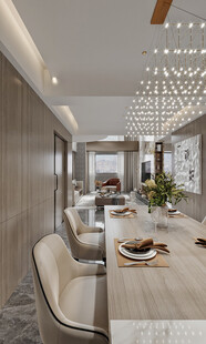 现代简约高级感新中式复古风客厅